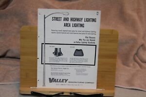 Valley Manufacturing Co Valley NE Street Highway Lighting Brochure 4pp Vintage