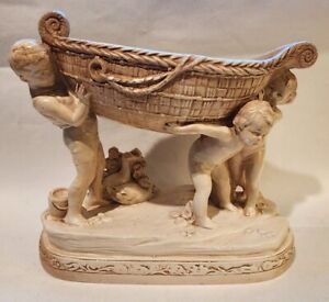 Alexander Backer Co. ABCO Whimsical Figurine Children Carrying a Boat