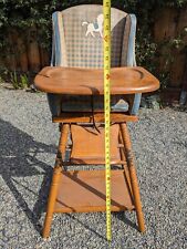 antique convertible high chair and activity desk