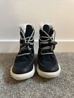 Sorel Explorer Lace Kids Youth Size 12 Waterproof Winter Boots Black Teal White