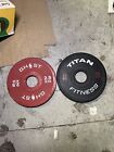 2.5KG X 2 OLYMPIC 2” WEIGHTS RUBBER COATED CHANGE PLATES 5Kg TOTAL