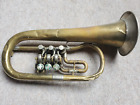 Very old rotary C Flugelhorn  Decorated w. Mother of Pearl! and nice back screws