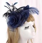 Lady Vintage Kentucky Derby Party Church Sinamay Fascinator Hair Clip Small Hats