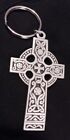 Celtic Trinity Cross Pewter KeyChain, Key Fob