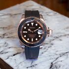 Seiko Yachtmaster Rose Gold With Black Rubber Strap