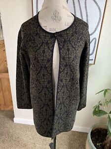 OLEANA Wool Silk Cardigan Sweater Norway women’s Large Long Sleeve Soft Espeland