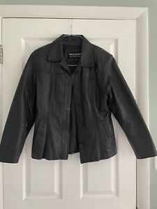 Women’s Wilson’s Jacket S Black Leather Great Condition Blazer Syle