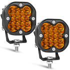 2Pcs Amber Len Cube Pods Left Right Front Bumper LED Fog Driving Lights Offroad (For: Jeep Wrangler)