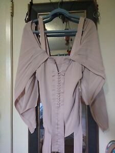 BCBG Max Azria Silk Lilac Convertible Kimono Top Medium