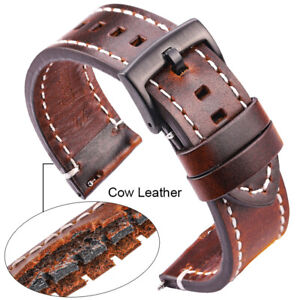 Genuine Leather Watch Band 7 Colors Strap 18mm 20mm 22mm 24mm Cowhide Bracelet