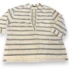 Lafayette 148 Cotton Tunic Top Striped Size XXL new NWOT 3/4 Longsleeve blouse