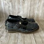 Dr. Martens Blue Plaid Mary Jane AW004 UK 8 Women’s 10 patent leather shoes