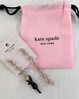 Kate Spade BLACK House Cat Earrings NWT Modern Witty Cat Hanging From Pave Ball