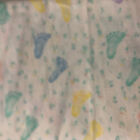 Cotton Fabric 2 7/8 yards Child Baby Foot Prints Craft Material Pastel #893