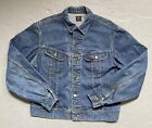 Vintage Lee 101-J Denim Trucker Workwear Sanforized Jacket Made In USA 46 Long