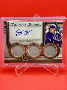 2023 Topps Museum Collection /99 Signature Triple Patch Auto COREY SEAGER CT2