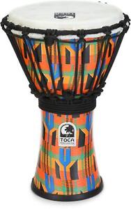 Toca Percussion Freestyle Rope-tuned Djembe - Kente Finish