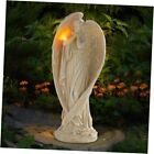 New Listing Angel Figurine Outdoor Decor, Large Angel Garden Statues with Solar Butterfly