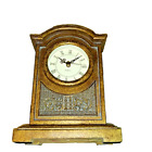 vintage Ornate ? heavy Shelf/desk/mantel Battery ANTIQUE Gold Clock
