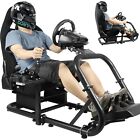 Hottoby Racing Sim Cockpit Stand with Black Seat Fit Logitech G29 G920 G923 GPRO