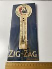 Vintage Zig Zag Cigarette Paper Thermometer TOBACCO Display Sign Asis