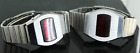 TWO  !! Vintage 1970s Red LED Digital Mens Watch As Shown! for restoration