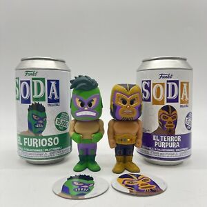 Funko Pop Vinyl Soda Marvel Luchadores El Furioso Hulk & El Terror Purpura Lot