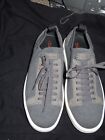Santoni Italy Daftest Hodge62 Grey Leather & Stretch Knit Sneakers Sz 11