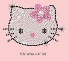 Hello Kitty iron on rhinestone transfer applique bling patch DIY decal