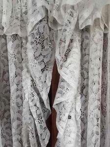 Vintage White Lace Curtains 7