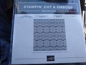 Stampin Up Lace 3D Embossing Folder Retired. Free shipping