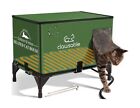 Elevated Base Heated Cat House for Outdoor Cat in Winter, Waterproof & Insula...