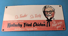 Vintage KFC Sign - Kentucky Fried Chicken Fast Food Gas Pump Porcelain Sign