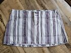 Vintage Abercrombie & Fitch Y2K Women's Size 4 Striped Micro Mini Skirt