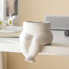 Nordic Home decoration body shape ceramic art vase sculpture white flower