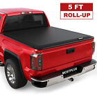 5FT Roll Up Truck Bed Tonneau Cover For 2004-2014 Chevy Colorado GMC Canyon