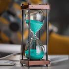 Large Hourglass Timer 60 Minute Decorative Wooden Sandglass Green