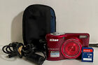 Nikon COOLPIX L32 Camera 20.1MP Camera - RED Bundle Very Good Condition!