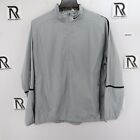 Mens Nike Golf Gray Rain Wind Over Shirt Size XL Side Zip Lined Performance