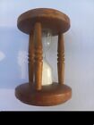 New Listingvintage hourglass sand timer wooden made in Japan white sand approximately 3 min