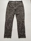 CAbi Pants Womens 6 Jungle Trouser Ankle Leopard Print Slim Fit 3393