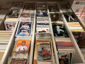 HUGE LOT OF BASEBALL CARDS DADS COLLECTION LIQUIDATION FIRE SALE! STARS & HOFS