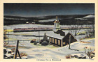 Monon Railroad / Christmas Eve in Mononland / Linen Advertising Postcard