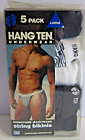 Vintage 80s Hang Ten Mens String Bikini Lo Rise Tanga Briefs Large 5 pair NOS