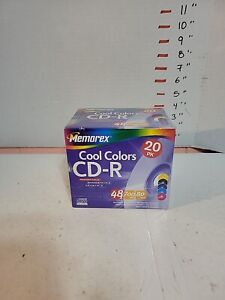 Memorex Cool Colors CD-R 20 PK 48X 700MB 80Min SEALED