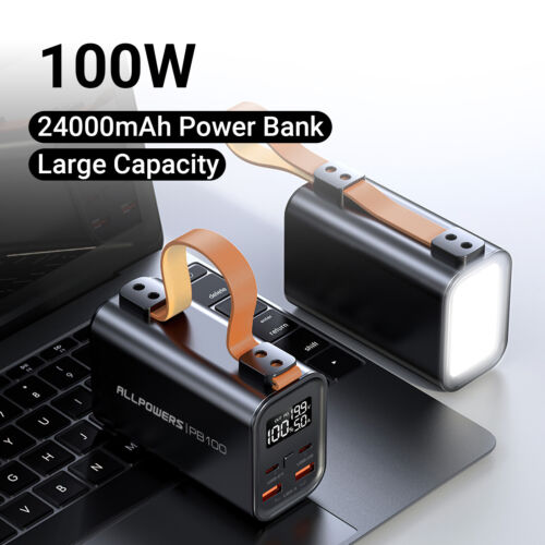 24000mAh Portable Power Bank USB-C Laptop Charger Battery Backup Power Supply