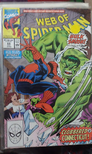 Web of spider-man # 69  1990  marvel DISNEY HULK SMASH