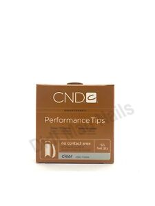 CND PERFORMANCE CLEAR TIPS for Acrylic UV Gel Size #1-10 50 Refill