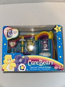 Rare 2004 Care Bear Care-a-Lot Swing & Carousel Playset New In Original Box!!!