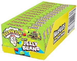 12x Warheads Sour Jelly Beans Chewy Candy Theater Box 113g American Sweets
